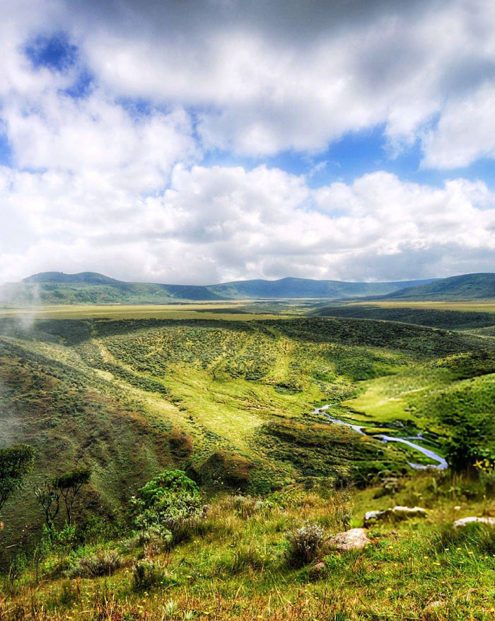 Ngorongoro Crater aerial view